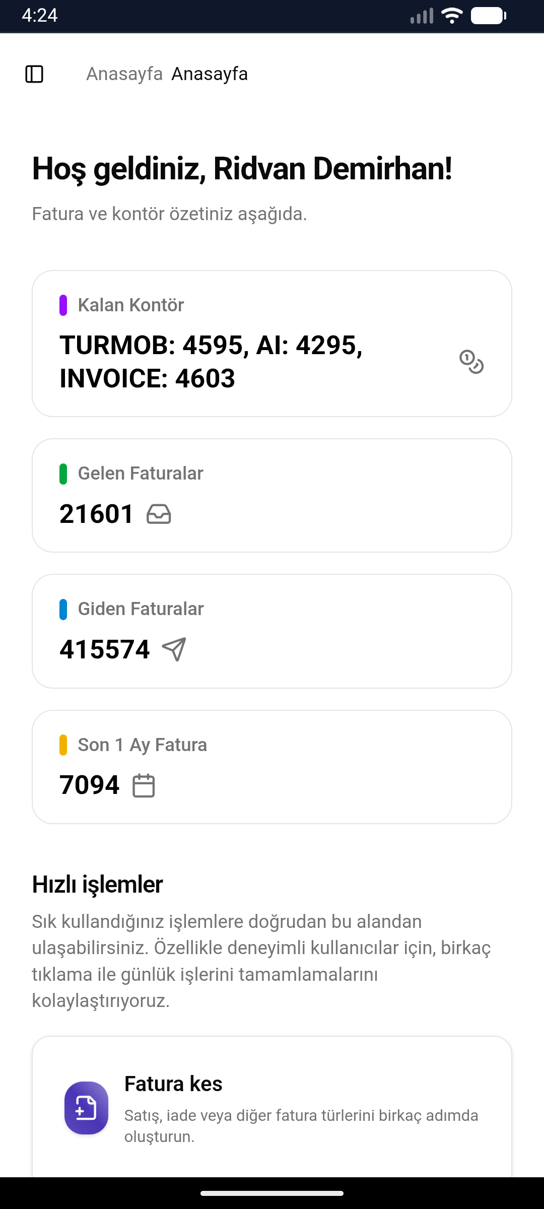 Qubill mobil uygulama ekran görüntüsü